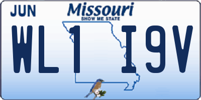 MO license plate WL1I9V