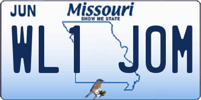 MO license plate WL1J0M