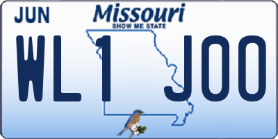 MO license plate WL1J0O