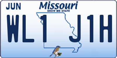 MO license plate WL1J1H