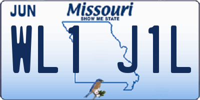 MO license plate WL1J1L