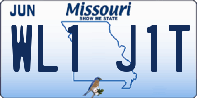 MO license plate WL1J1T