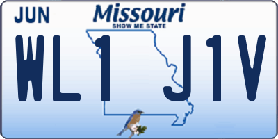 MO license plate WL1J1V