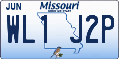 MO license plate WL1J2P