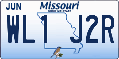 MO license plate WL1J2R