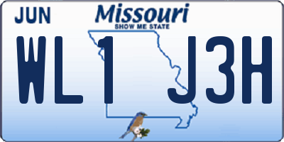MO license plate WL1J3H