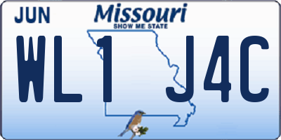 MO license plate WL1J4C
