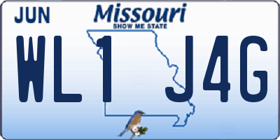 MO license plate WL1J4G