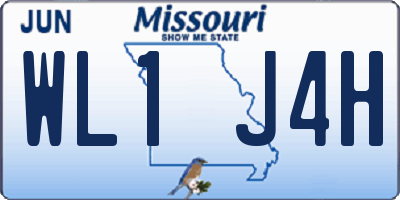 MO license plate WL1J4H