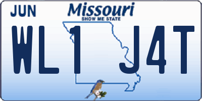 MO license plate WL1J4T