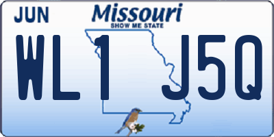MO license plate WL1J5Q
