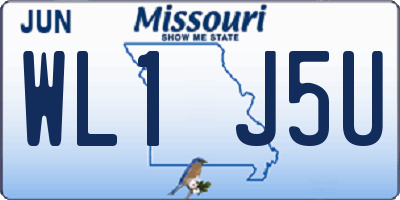 MO license plate WL1J5U