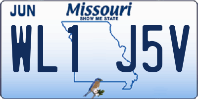 MO license plate WL1J5V