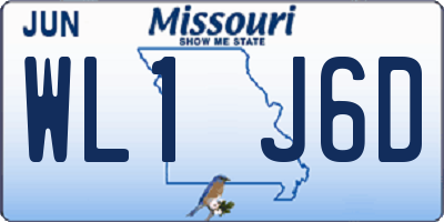 MO license plate WL1J6D