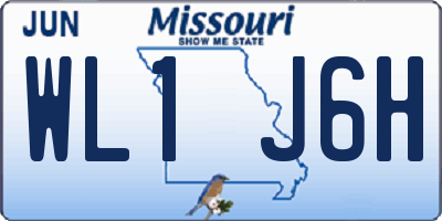 MO license plate WL1J6H