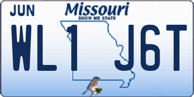 MO license plate WL1J6T