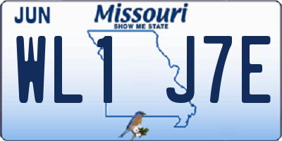 MO license plate WL1J7E