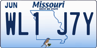 MO license plate WL1J7Y