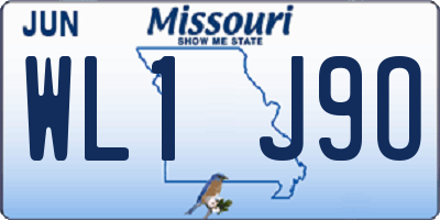 MO license plate WL1J9O