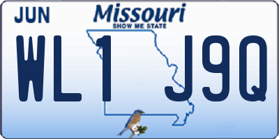 MO license plate WL1J9Q