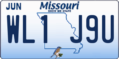 MO license plate WL1J9U