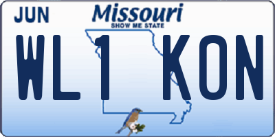 MO license plate WL1K0N