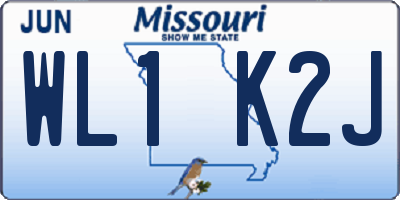 MO license plate WL1K2J