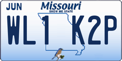 MO license plate WL1K2P