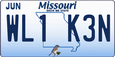 MO license plate WL1K3N