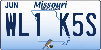 MO license plate WL1K5S