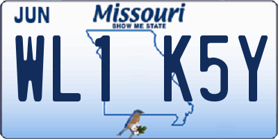 MO license plate WL1K5Y