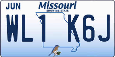 MO license plate WL1K6J