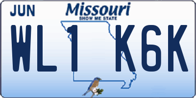 MO license plate WL1K6K