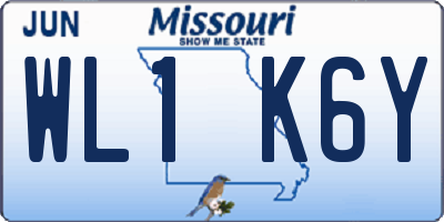 MO license plate WL1K6Y