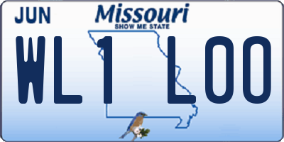 MO license plate WL1L0O