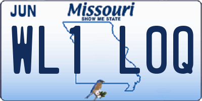 MO license plate WL1L0Q