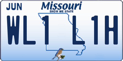 MO license plate WL1L1H