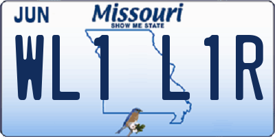 MO license plate WL1L1R