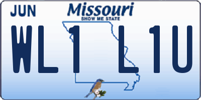MO license plate WL1L1U