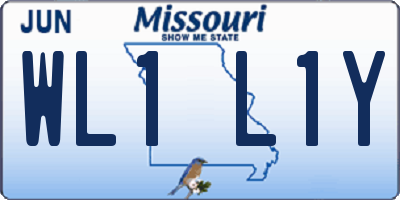 MO license plate WL1L1Y