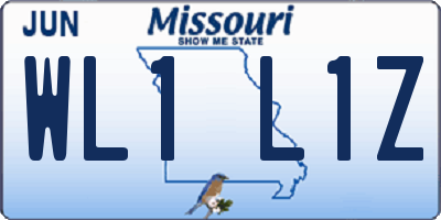 MO license plate WL1L1Z