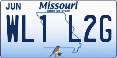 MO license plate WL1L2G