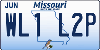 MO license plate WL1L2P