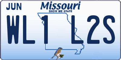 MO license plate WL1L2S