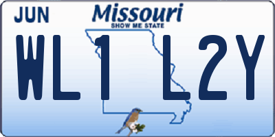 MO license plate WL1L2Y