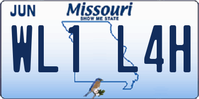 MO license plate WL1L4H