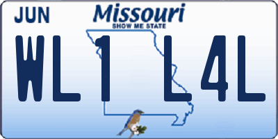 MO license plate WL1L4L