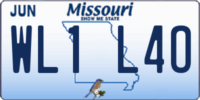 MO license plate WL1L4O