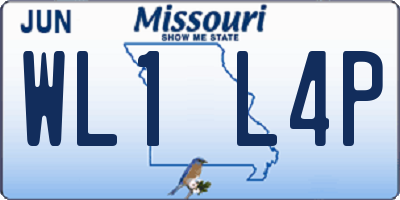 MO license plate WL1L4P