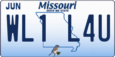 MO license plate WL1L4U